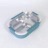 TUPPER INOX/AZUL C/DIVISIONES 20.5X15X7CM Unica