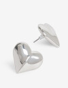 Aros Pasantes Metal Aros Pasantes Corazón - Plateado Rodio
