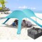 Gazebo carpa de playa, 6 patas Verde