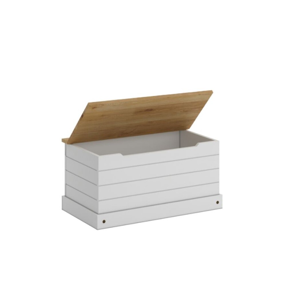 Baul - Pie De Cama - Living - Linea Mexicana Madera Maciza Blanco Baul - Pie De Cama - Living - Linea Mexicana Madera Maciza Blanco