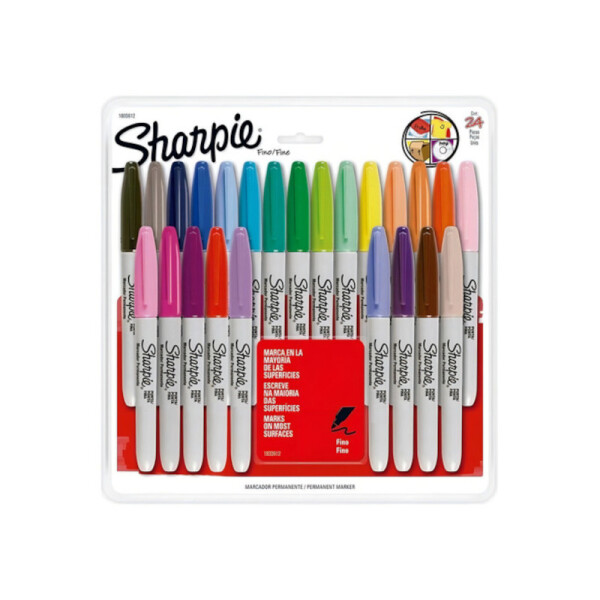 Marcadores permanente Sharpie x 24 Única