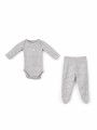 CONJUNTO BODY Y PELELE GRIS MELANGE M