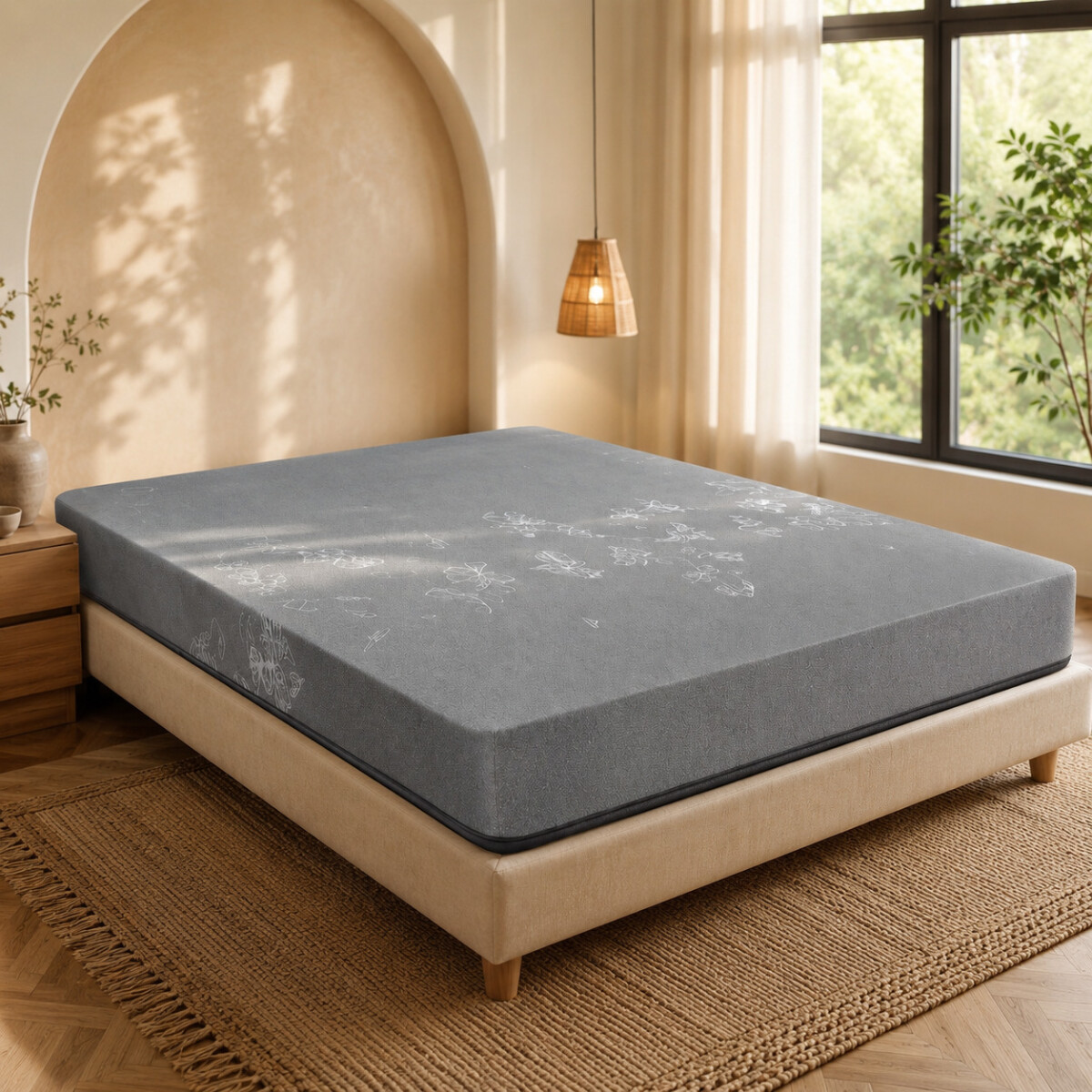 Colchón Kappesberg 2 Plaza Espuma Alta Densidad 19 Cm 120 Kg - Gris 1 
