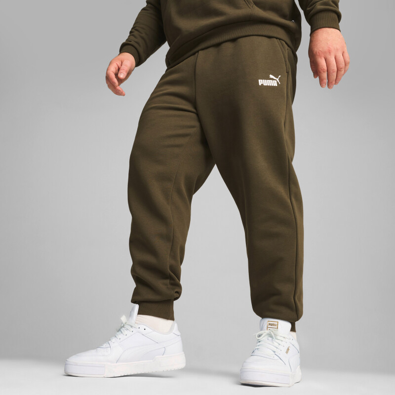 Pantalón Largo Ess Logo Felpa Chupín de Hombre Verde