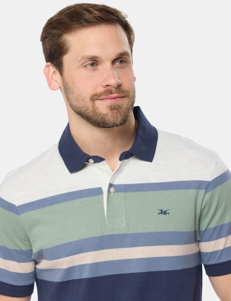 REMERA POLO RAYADA Verde