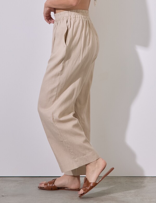 Pantalon Lino KHAKI