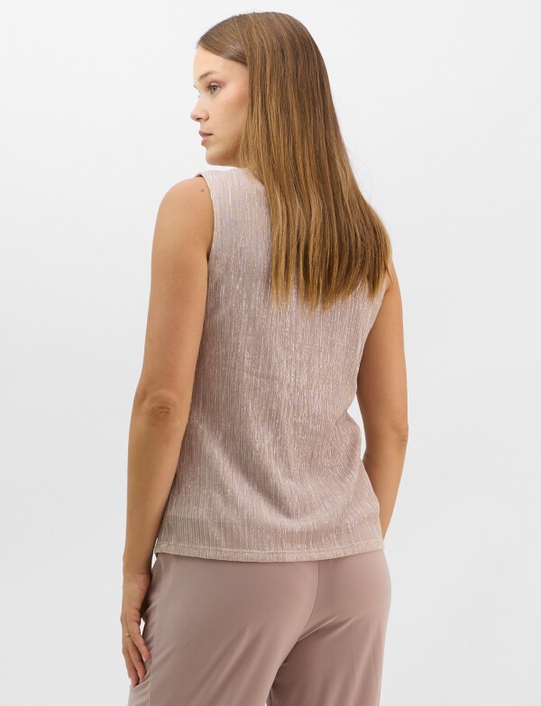 Conjunto Tres Piezas - Plisado Lurex ROSA OSCURO