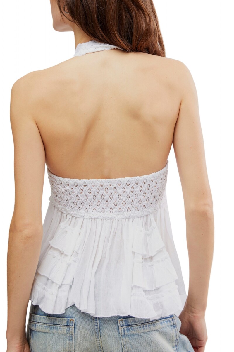 ADELLA HALTER CAMI Blanco