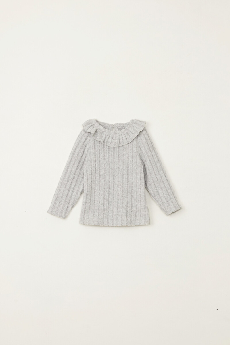Set remera y pantalón lanilla - Gris 