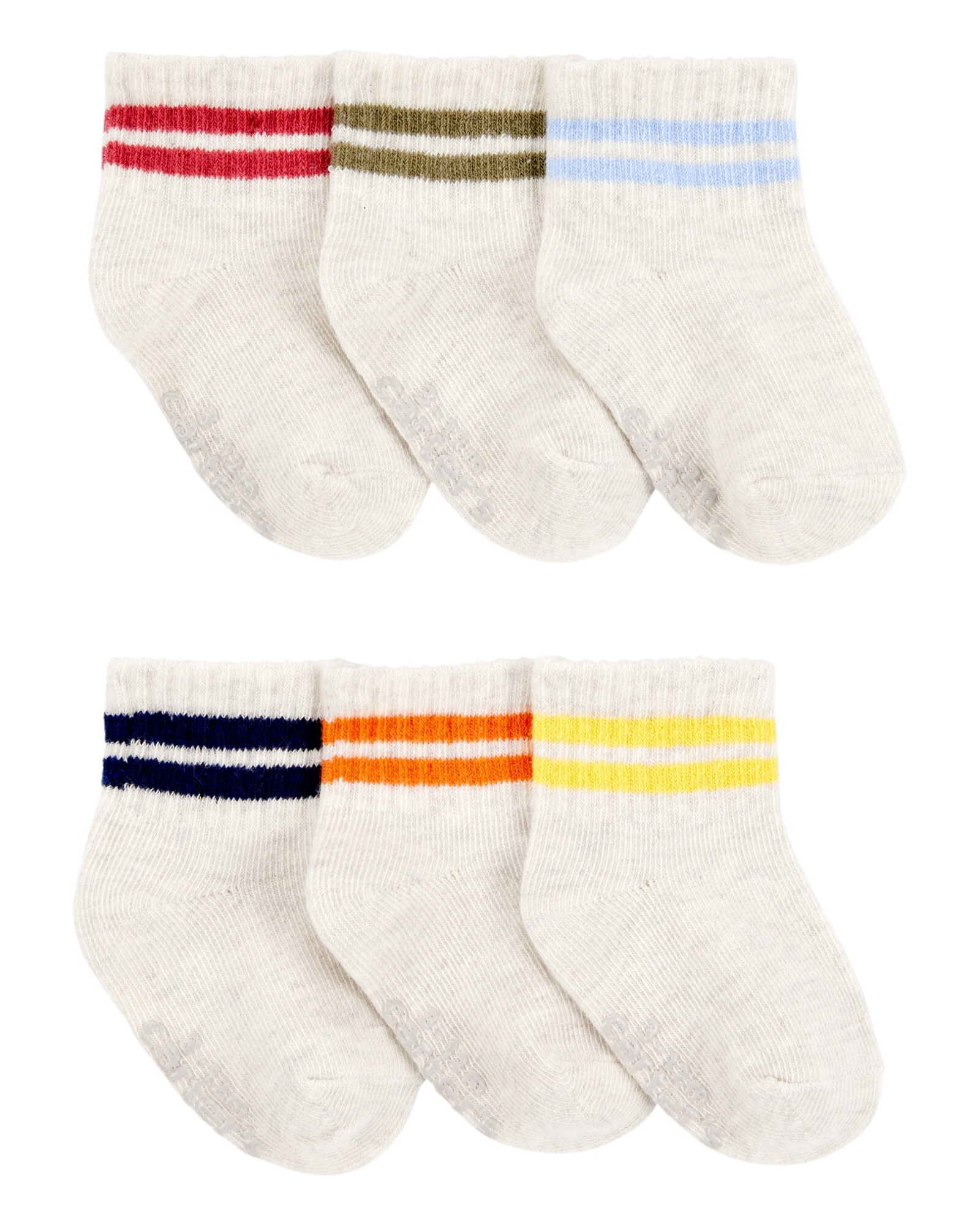 Pack seis pares de medias tobilleras de algodón Sin color