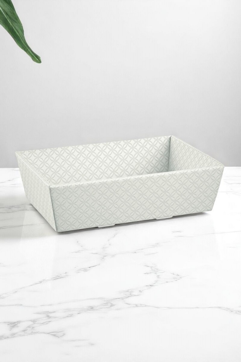 Bandeja conico 21x21x9 cm. - MATELASSE GRIGIO PERLA 