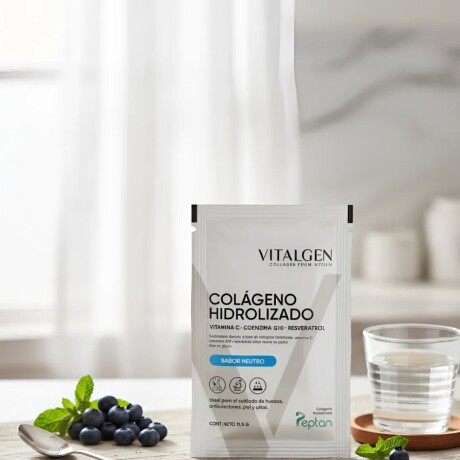 Colágeno Hidrolizado Suplemento Nutricional en Sobres 15 Porciones VITALGEN Neutro