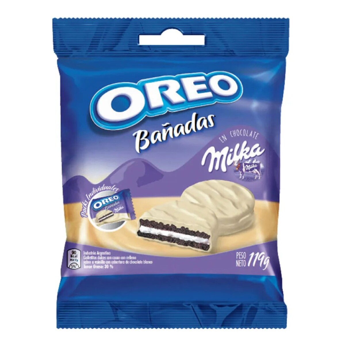 Galletas Oreo 221072 Bañadas en Chocolate Blanco 119GR 