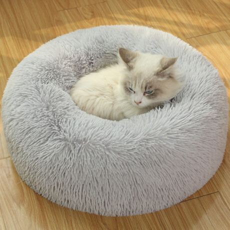 CAMA PUFF PARA MASCOTAS 50 CM GRIS GRIS