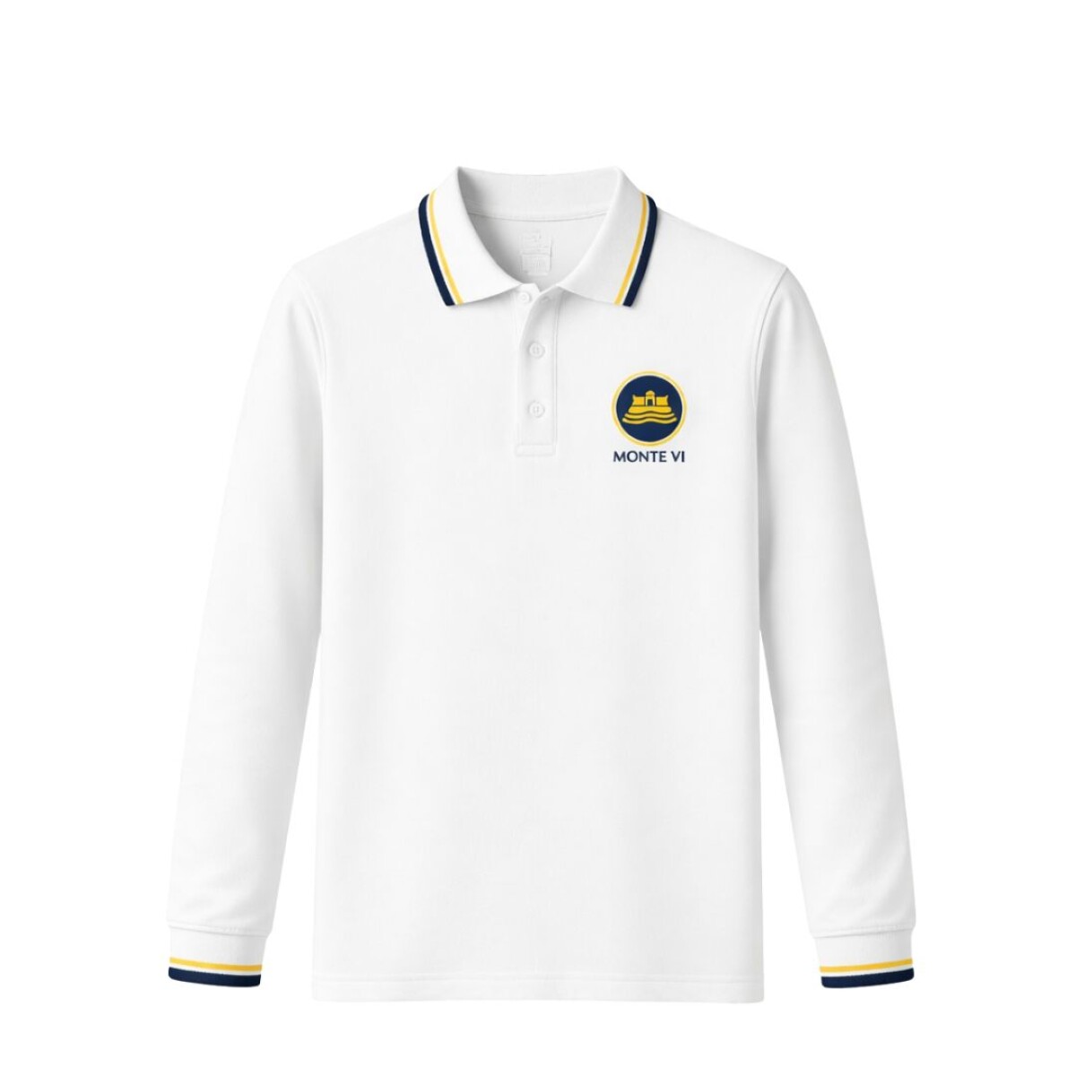 Remera Polo manga larga Monte VI Blanco