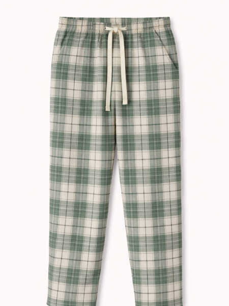 PANTALON PIJAMA FLANNEL VERDE CLARO