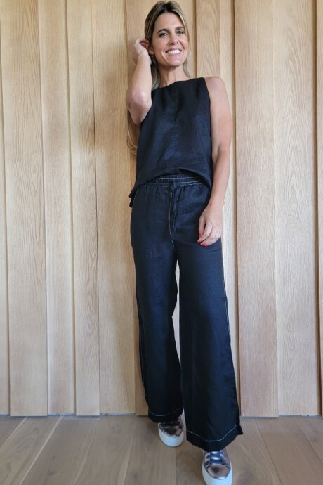 Pantalón Cactus Puro lino Negro