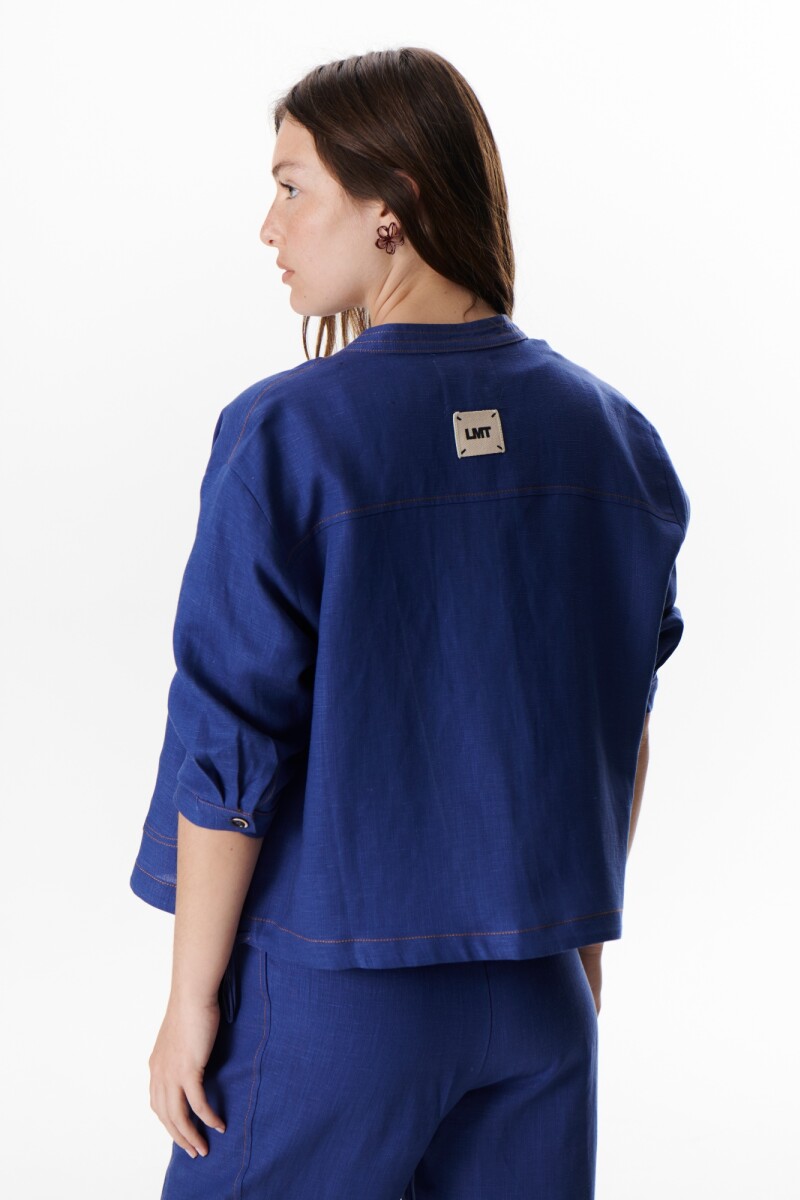CHAQUETA LINO SOHO AZUL