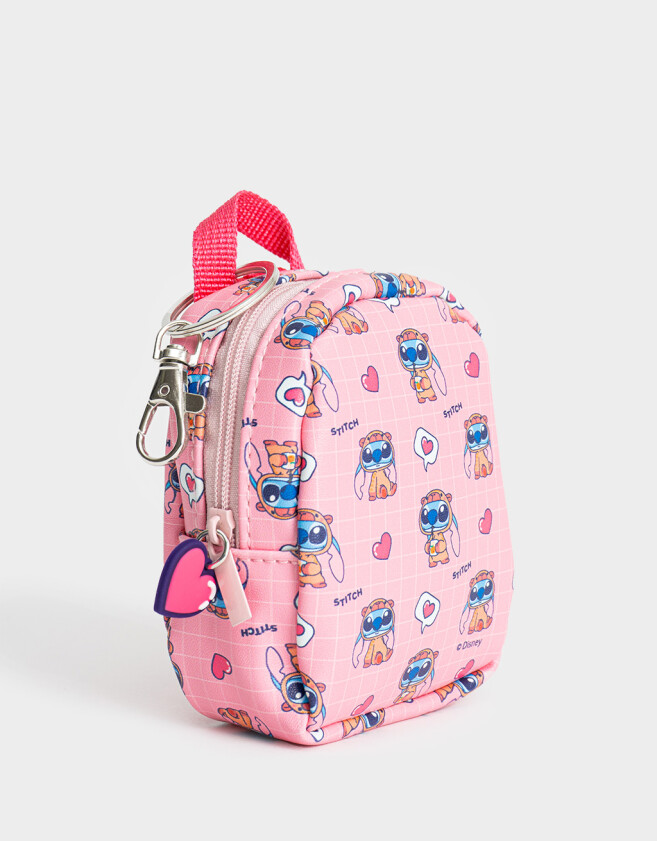 Llavero Llavero & Charm Mochilita "stitch Capybara" - Rosa Claro