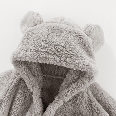 Body Oso Para Bebé Talle 3 Meses Polar Gris