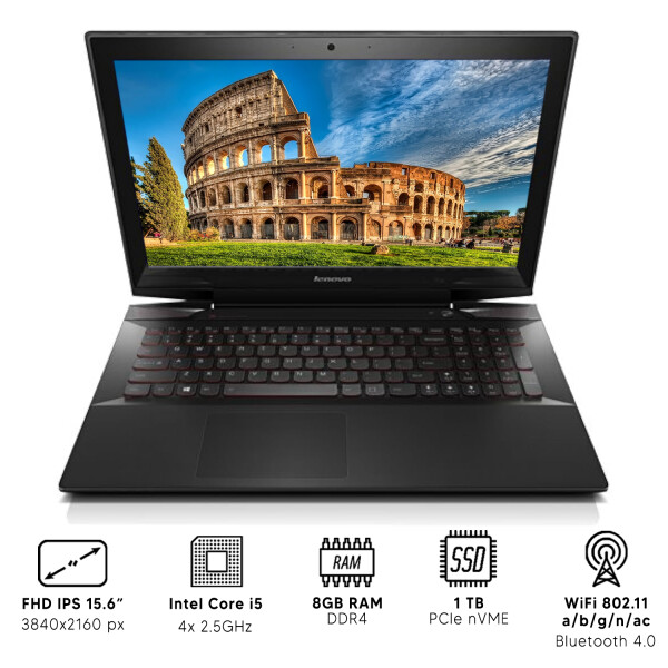 Notebook Lenovo Y50-70 I7 8gb Ram 1tb Ssd Gtx860 15.6" NOTEBOOK RFPL LENOVO Y50-70 I7/8/1/GTX86