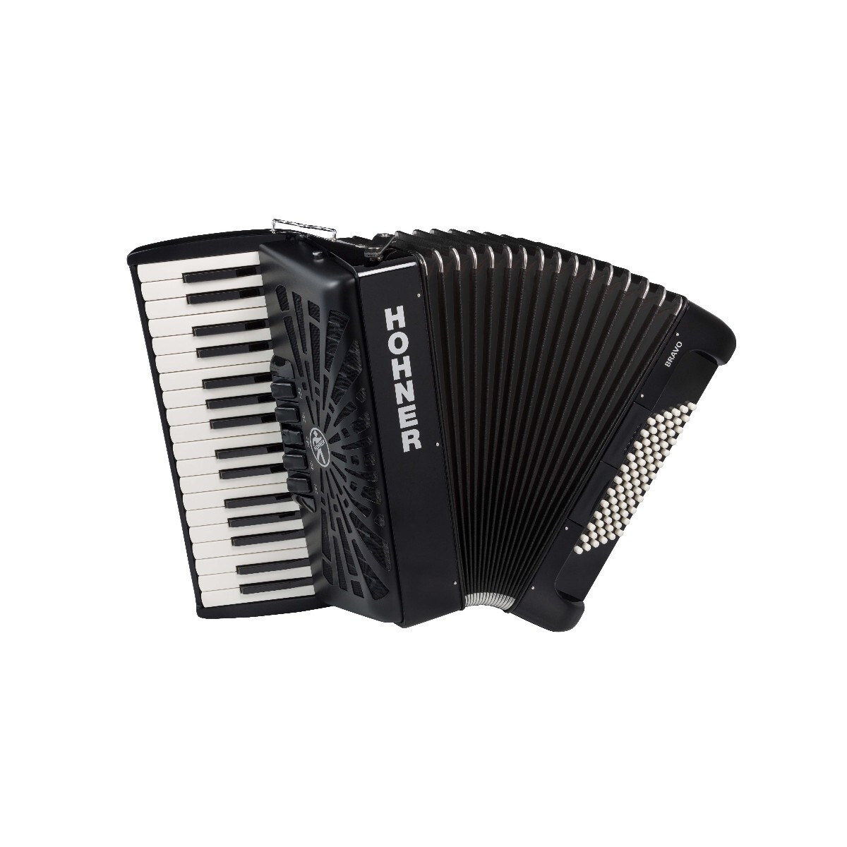 Acordeon Hohner Bravo Iii 72 Bajos Negro Con Estuche 