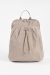 Mochila con cordón y bolsillo topo