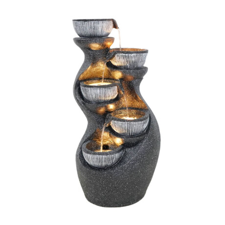 Fuente de agua 5 jarrones con luz Fuente de agua 5 jarrones con luz