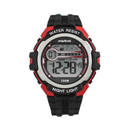 Reloj Mistral Deportivo Silicona Negro. "Producto sin caja" 0