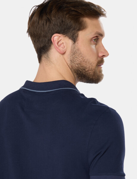 REMERA POLO JERSEY RAYADA Azul