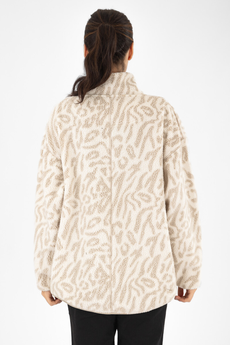 Sweater sherpa animal Beige