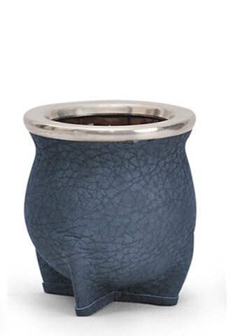 MATE DE CERÁMICA CHICO DELTA AZUL GRANEADO GRUESO