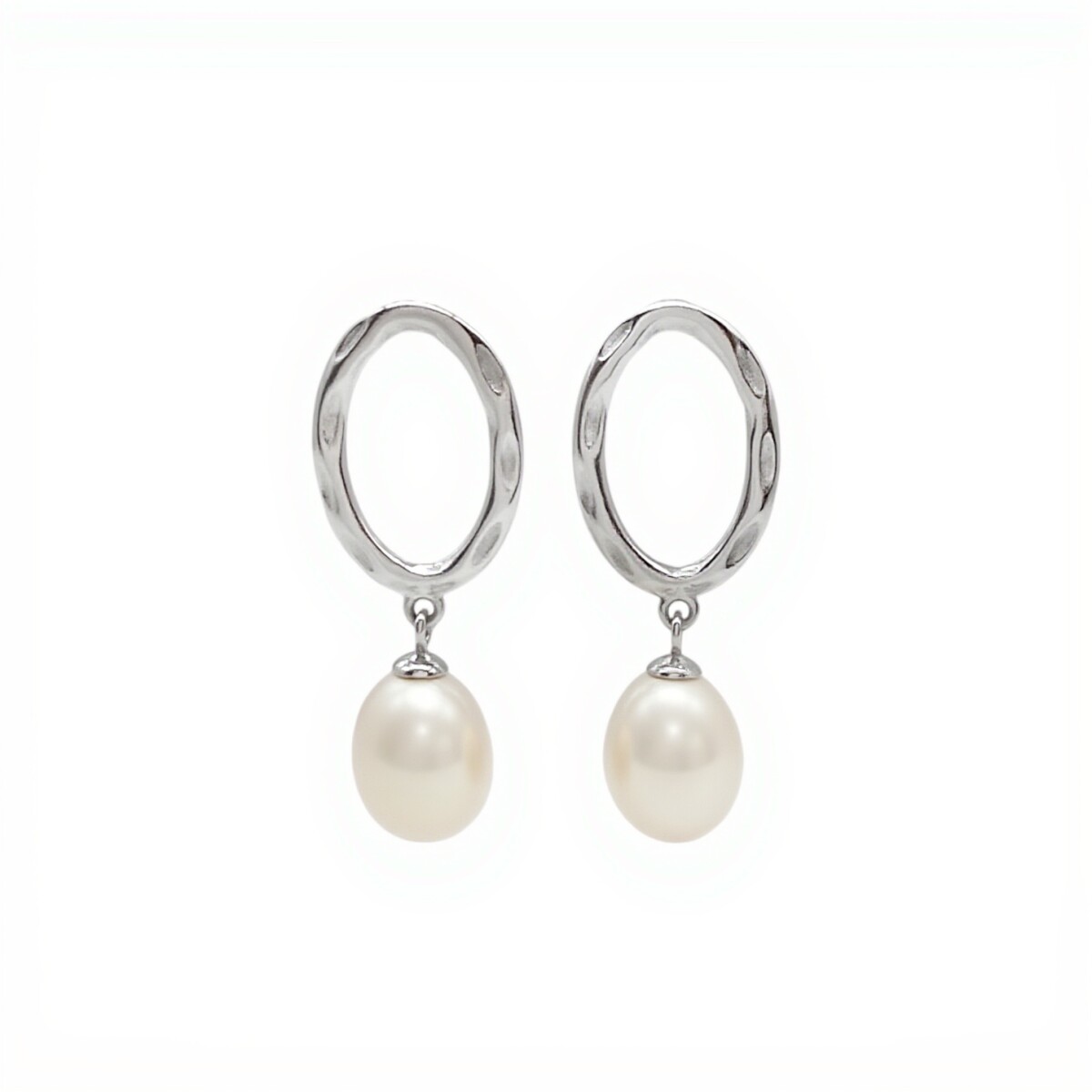 Caravanas Óvalo Perlas-Plata 925-Con Perla-CA3208 - conperla 