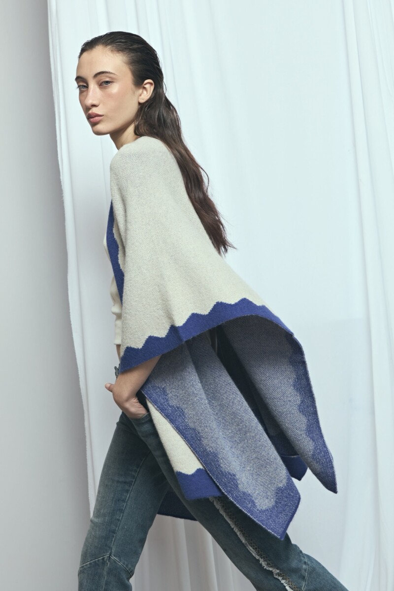 Poncho wavy PREVENTA - azul 