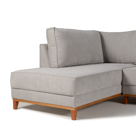 Rinconera Amadeus - Tela Microfibra - Chaise Izquierdo 2228 (Gris)