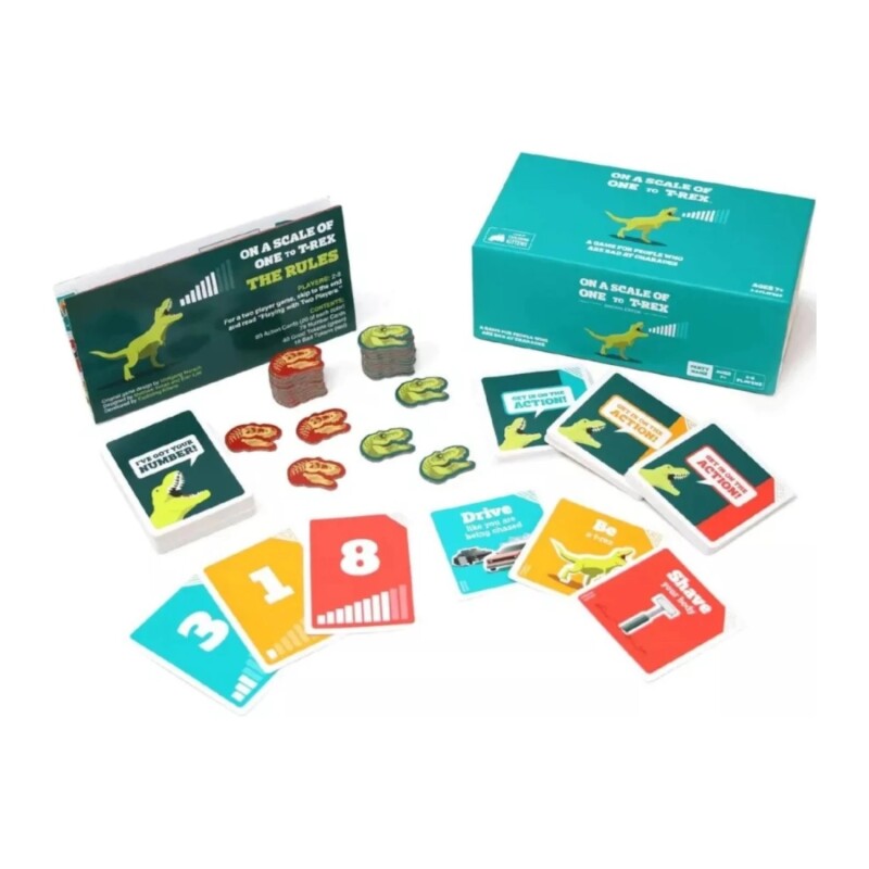 En Una Escala de 1 a T-Rex – Juego de Expresión y Gestos EN UNA ESCALA DE 1 A T'REX BASE ( CREADORES DE EXPLODING KITTENS)