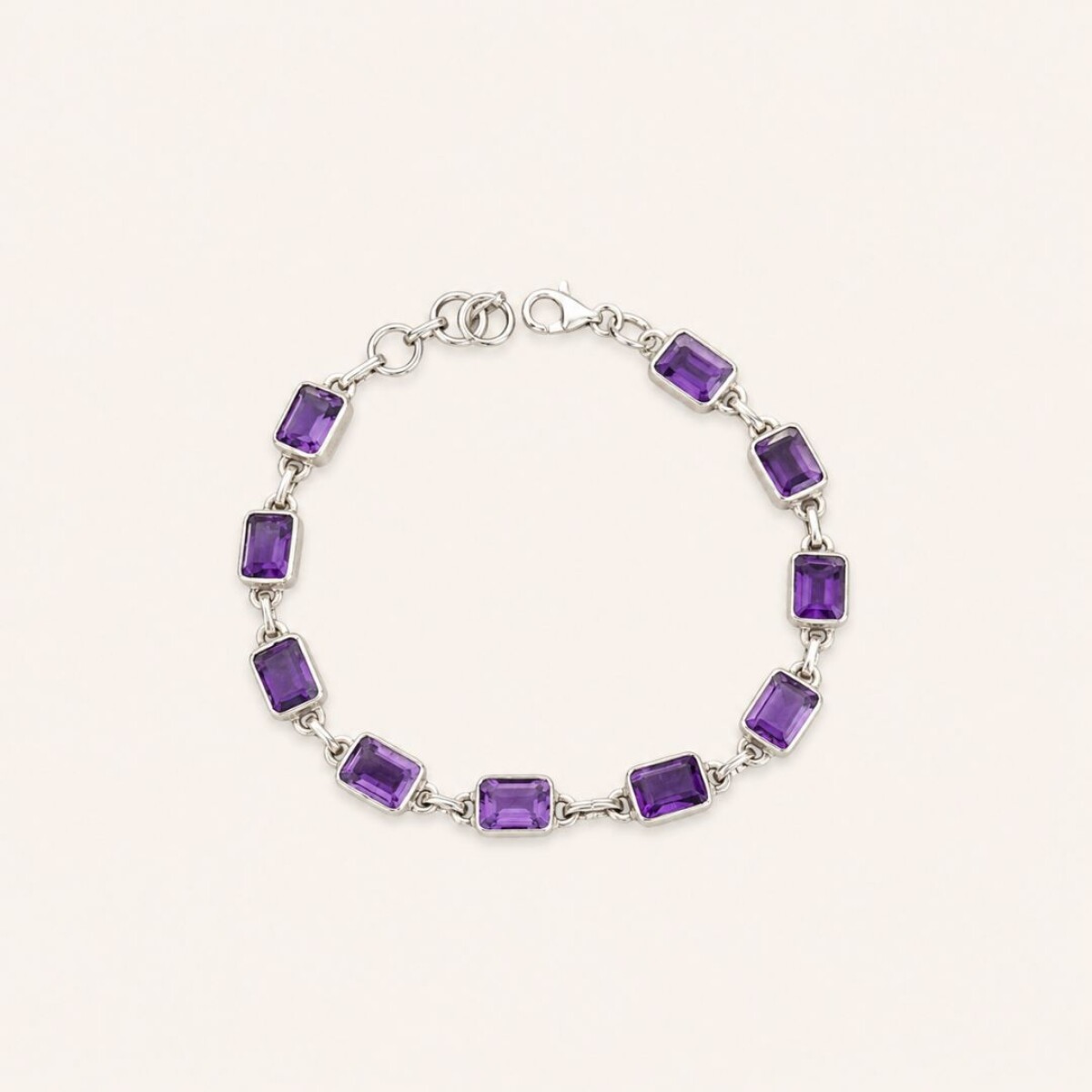 Pulsera Jam Amatista - Plata 925 