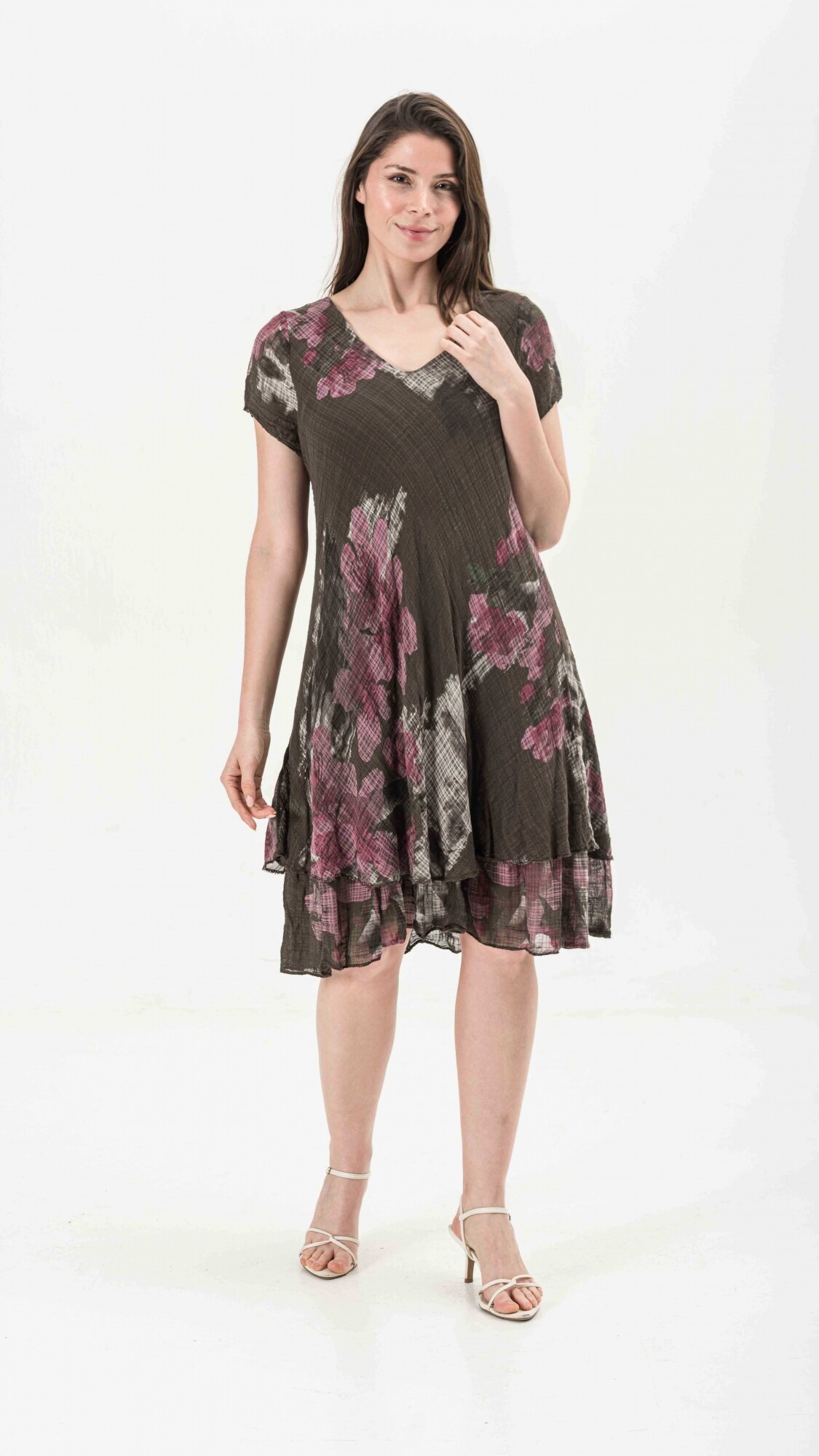 VESTIDO CAROLINE ESTAMPADO MARRÓN