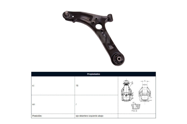 Parilla De Suspension Delantera Kia Picanto 11-15 Izq Parilla De Suspension Delantera Kia Picanto 11-15 Izq
