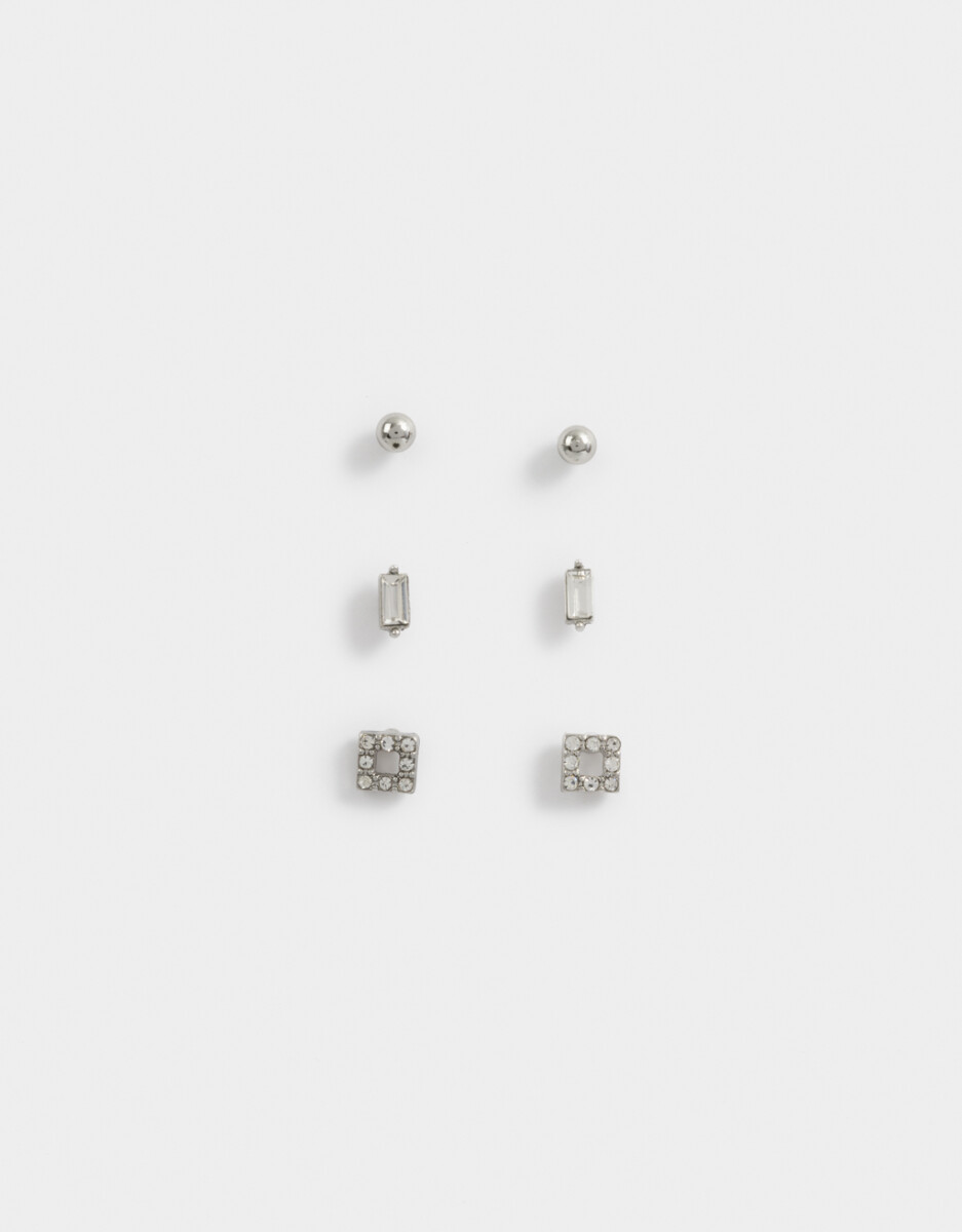 Set De Aros Con Strass 
