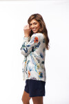 CAMISA PARKER ESTAMPADO CRUDO Y TURQUESA