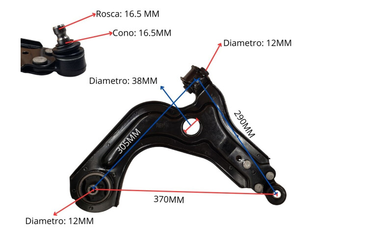Parilla De Suspension Delantera Ford Fiesta 95-25 Der Parilla De Suspension Delantera Ford Fiesta 95-25 Der