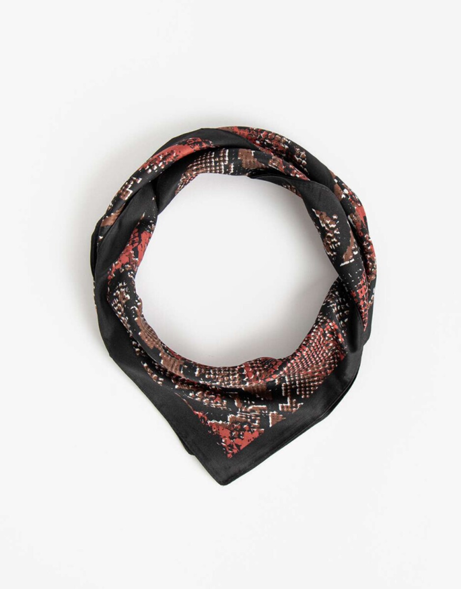 Pañuelo De Material Reciclado Snake - Marron Chocolate 