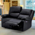 Sofá Sillón 2 Cuerpos Reclinable Masajeador Electrico Living Color Variante Negro