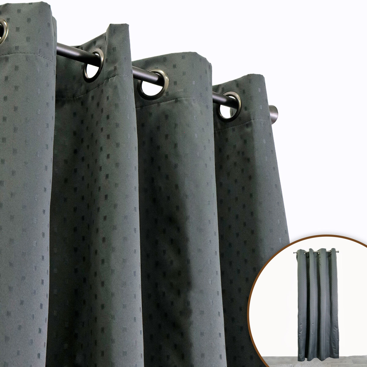 CORTINA ANTISOLAR HOLMDEL GRIS OSC 140X229CM 