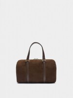 Bolso Bowling Efecto Ante marron