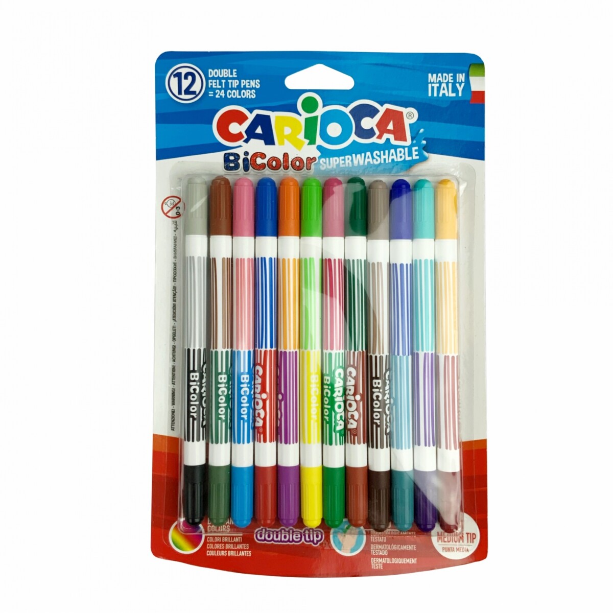 Marcador Carioca Bi-Color x 12 
