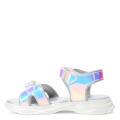 Sandalias de Niña MINI Miss Carol PRAIRE metalizada Plateado