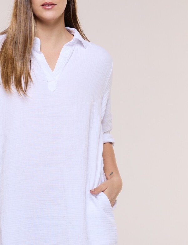 Vestido Botones BLANCO