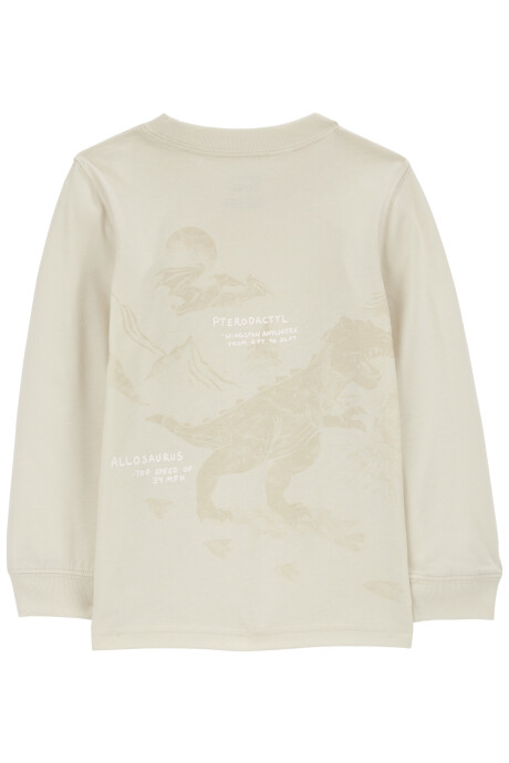 Remera de algodón, manga larga, estampa dino Remera de algodón, manga larga, estampa dino